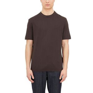 PAOLO PECORA Men's Crew Neck Short Sleeve T-Shirt Men BROWN T-Shirts